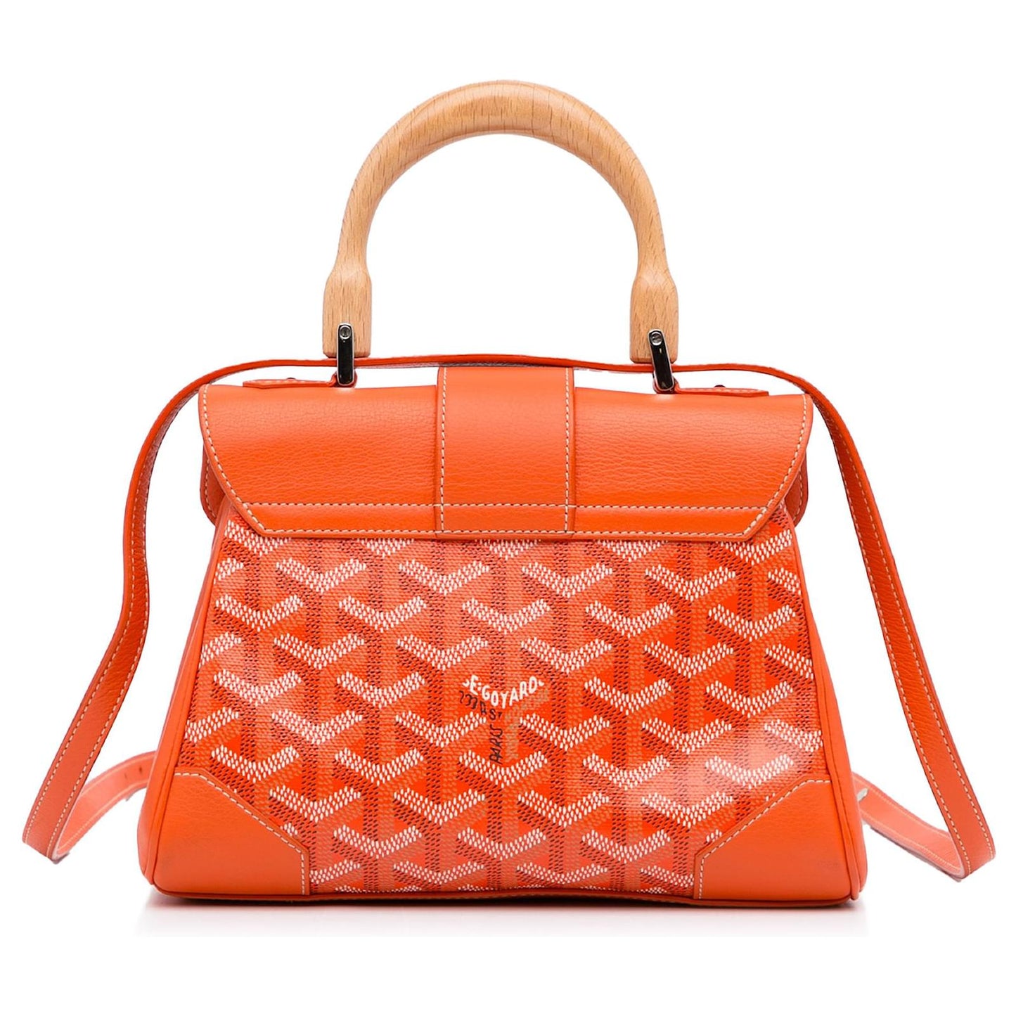 Goyard Orange Mini Goyardine Saigon