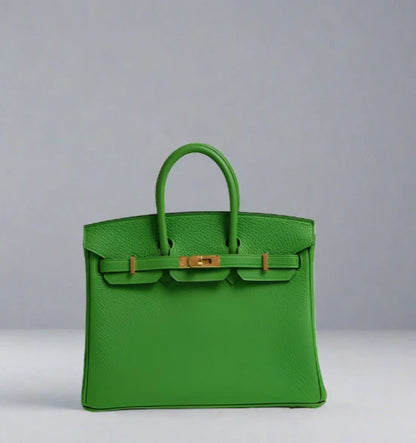 Hermès 25cm Birkin vert yucca gold hardware