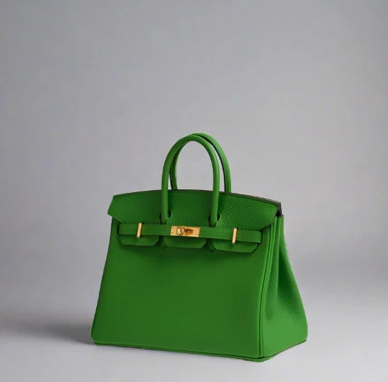 Hermès 25cm Birkin vert yucca gold hardware