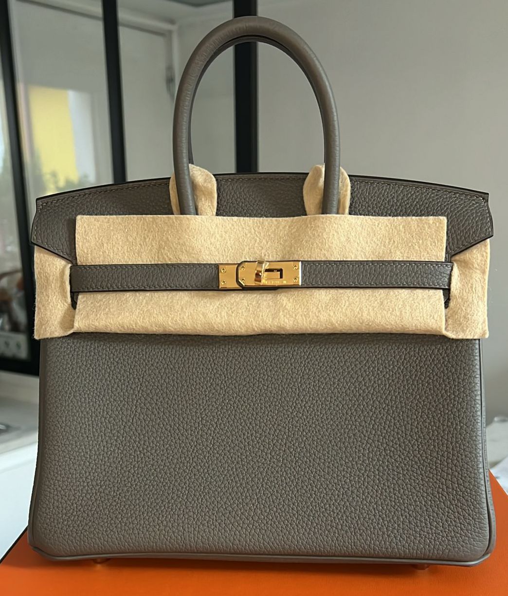 Hermès Birkin 25 Gris Meyer Togo Gold Hardware