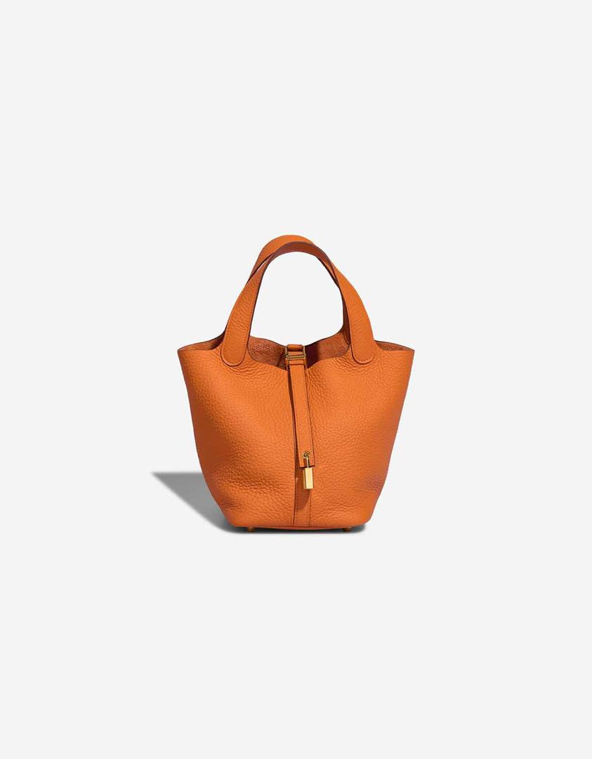 Hermes Picotin Lock 22 Orange Clemence GHW