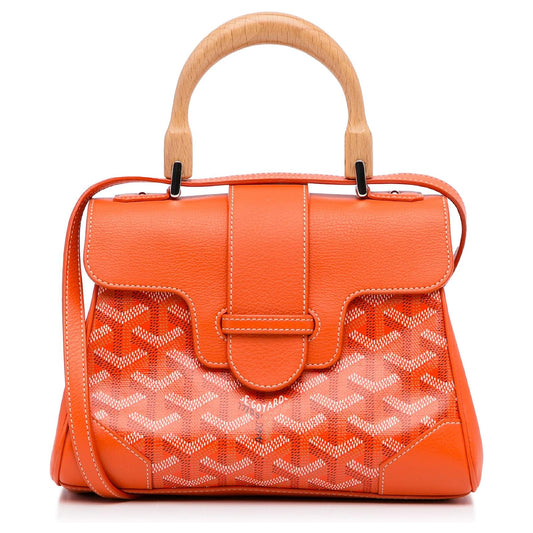 Goyard Orange Mini Goyardine Saigon